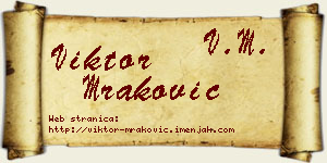 Viktor Mraković vizit kartica